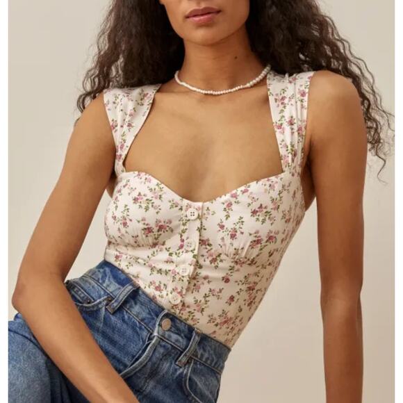 Reformation Tops - Reformation Lincoln Floral Top